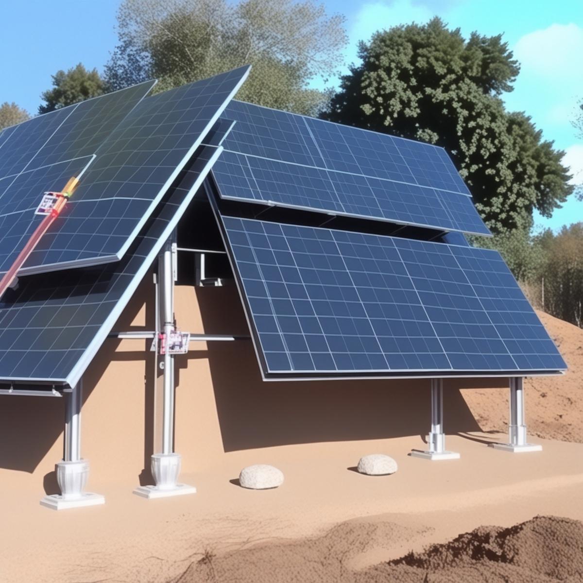 Hybrid roof top and ground mout solar